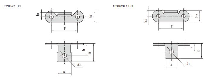 <font color='red'>C2062H</font>A1F4_雙節距輸送鏈附件