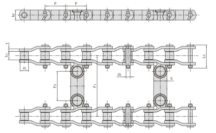 SS40SLF2_<font color='red'><font color='red'>筑路</font><font color='red'>機(jī)械</font>鏈</font> 工程鏈