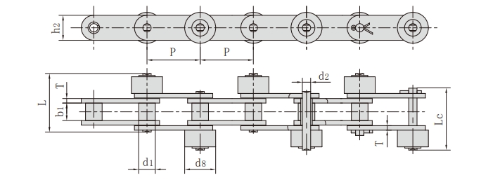 側滾輪鏈條C2060-SR